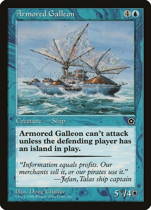 Armored Galleon, carta Magic di tipo Creature — Human Pirate illustrata da Doug Chaffee