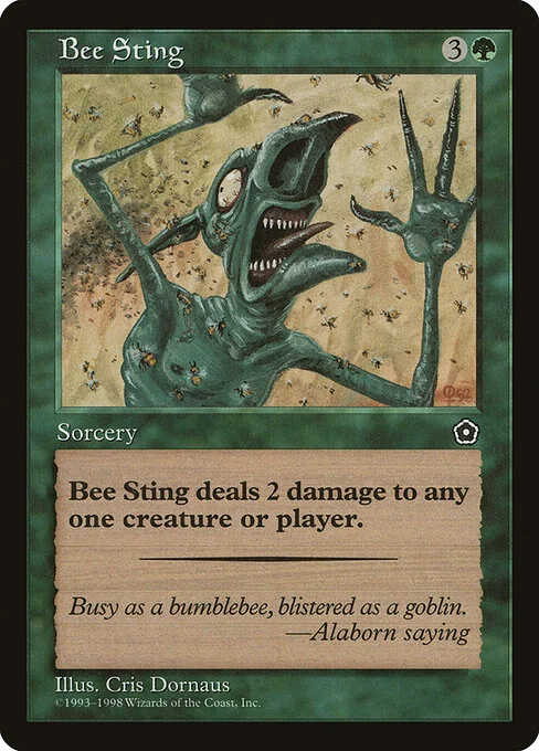 Bee Sting, carta Magic di tipo Sorcery illustrata da Cris Dornaus