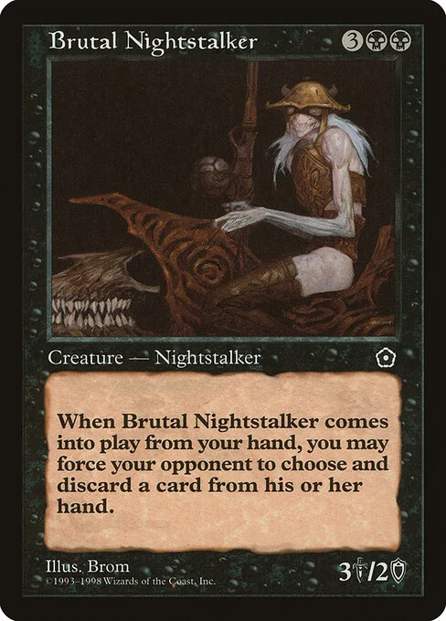Brutal Nightstalker, carta Magic di tipo Creature — Nightstalker illustrata da Brom