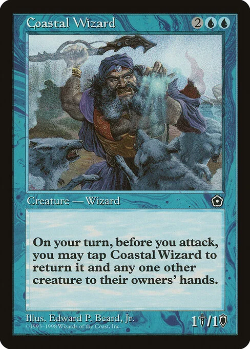Coastal Wizard, carta Magic di tipo Creature — Human Wizard illustrata da Edward P. Beard, Jr.