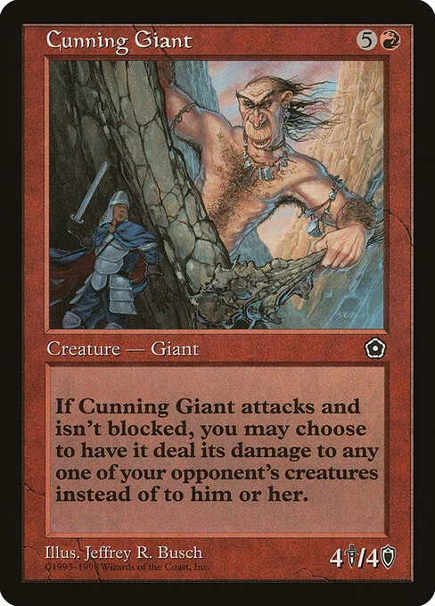 Cunning Giant, carta Magic di tipo Creature — Giant illustrata da Jeffrey R. Busch