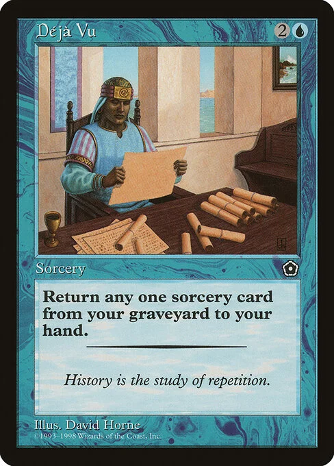 Déjà Vu, carta Magic di tipo Sorcery illustrata da David Horne