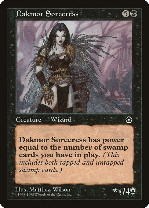 Dakmor Sorceress, carta Magic di tipo Creature — Human Wizard Sorcerer illustrata da Matthew D. Wilson