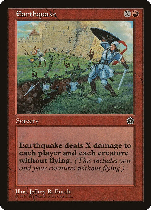 Earthquake, carta Magic di tipo Sorcery illustrata da Jeffrey R. Busch