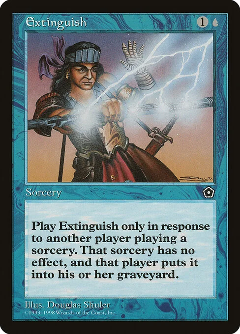 Extinguish, carta Magic di tipo Instant illustrata da Douglas Shuler