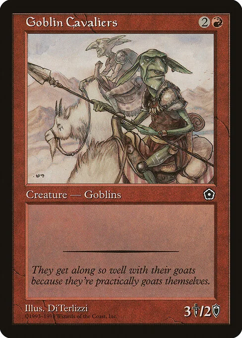 Goblin Cavaliers, carta Magic di tipo Creature — Goblin illustrata da DiTerlizzi