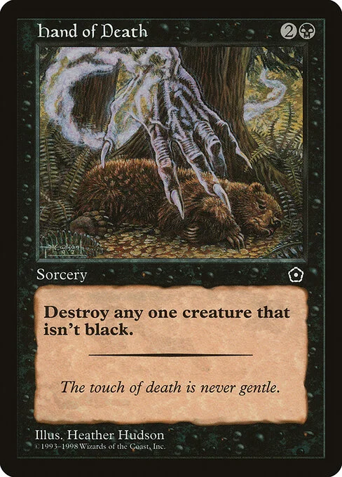 Hand of Death, carta Magic di tipo Sorcery illustrata da Heather Hudson