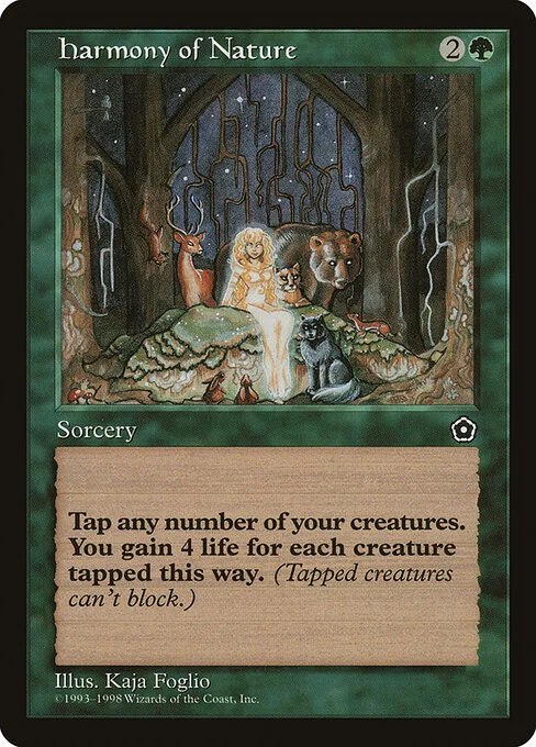 Harmony of Nature, carta Magic di tipo Sorcery illustrata da Kaja Foglio
