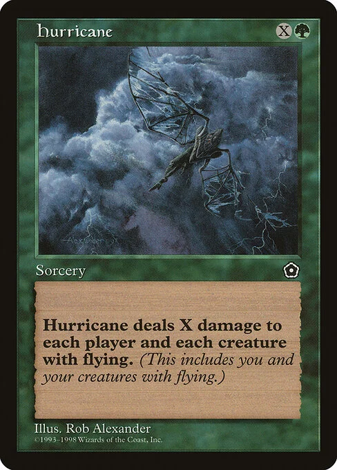 Hurricane, carta Magic di tipo Sorcery illustrata da Rob Alexander