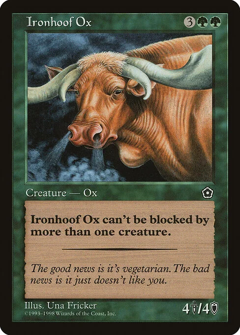 Ironhoof Ox, carta Magic di tipo Creature — Ox illustrata da Una Fricker