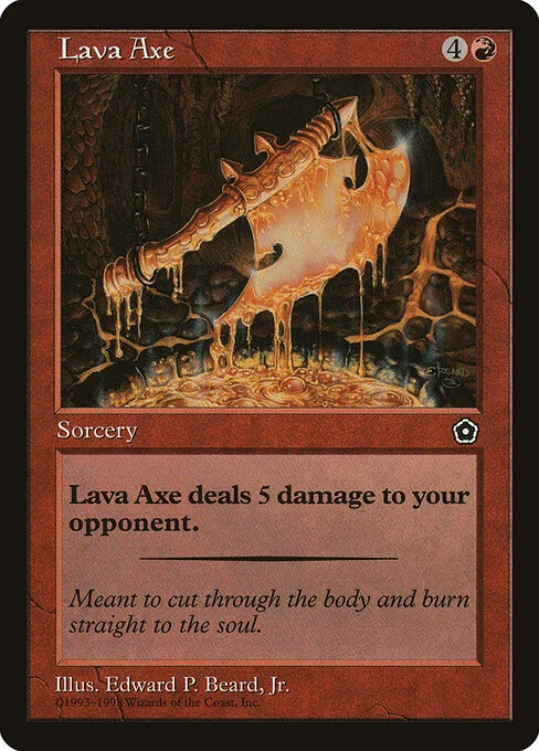 Lava Axe, carta Magic di tipo Sorcery illustrata da Edward P. Beard, Jr.