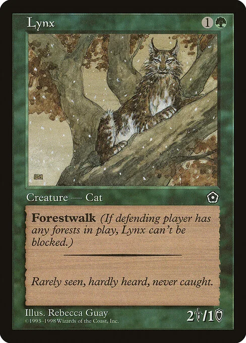 Lynx, carta Magic di tipo Creature — Cat illustrata da Rebecca Guay