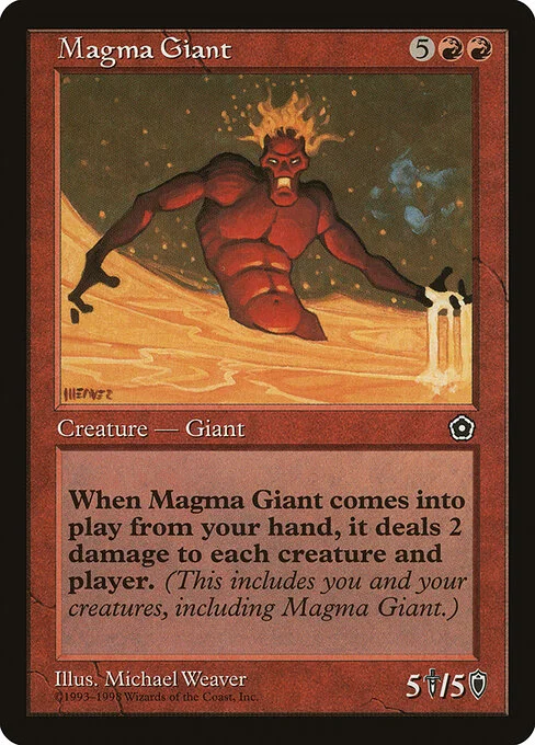 Magma Giant, carta Magic di tipo Creature — Giant illustrata da Michael Weaver