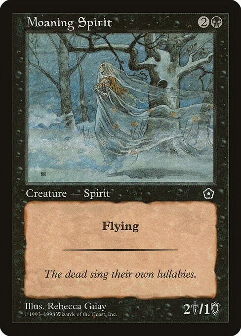 Moaning Spirit, carta Magic di tipo Creature — Spirit illustrata da Rebecca Guay