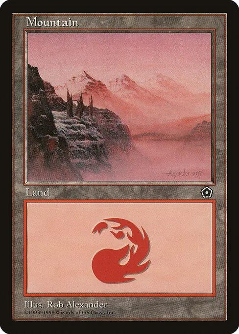 Mountain, carta Magic di tipo Basic Land — Mountain illustrata da Rob Alexander
