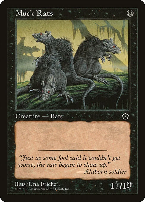 Muck Rats, carta Magic di tipo Creature — Rat illustrata da Una Fricker