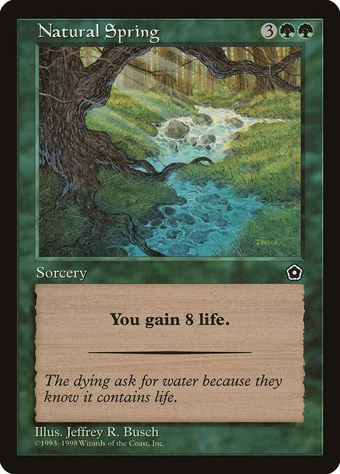 Natural Spring, carta Magic di tipo Sorcery illustrata da Jeffrey R. Busch
