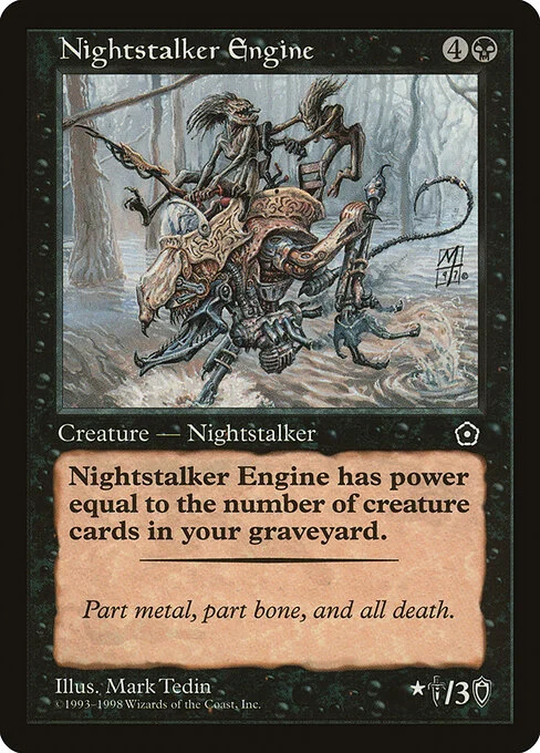 Nightstalker Engine, carta Magic di tipo Creature — Nightstalker illustrata da Mark Tedin