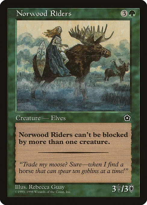Norwood Riders, carta Magic di tipo Creature — Elf illustrata da Rebecca Guay