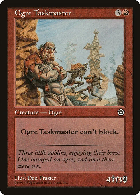 Ogre Taskmaster, carta Magic di tipo Creature — Ogre illustrata da Dan Frazier