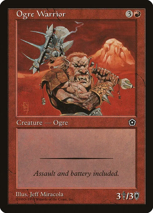 Ogre Warrior, carta Magic di tipo Creature — Ogre Warrior illustrata da Jeff Miracola