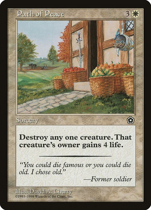 Path of Peace, carta Magic di tipo Sorcery illustrata da David A. Cherry
