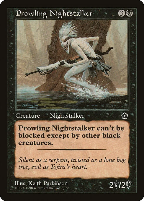 Prowling Nightstalker, carta Magic di tipo Creature — Nightstalker illustrata da Keith Parkinson