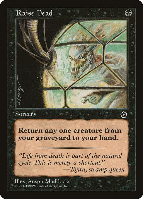 Raise Dead, carta Magic di tipo Sorcery illustrata da Anson Maddocks