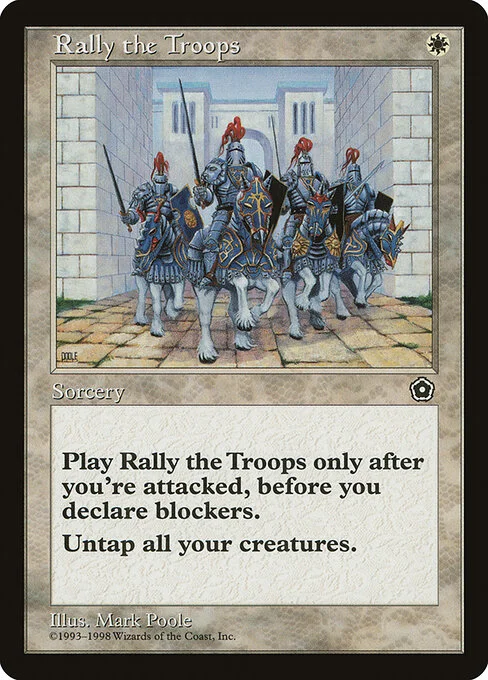 Rally the Troops, carta Magic di tipo Instant illustrata da Mark Poole