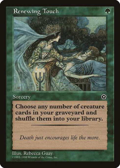 Renewing Touch, carta Magic di tipo Sorcery illustrata da Rebecca Guay