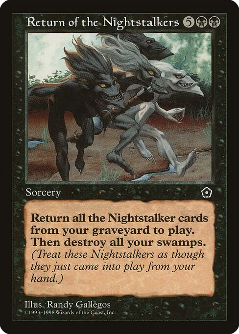 Return of the Nightstalkers, carta Magic di tipo Sorcery illustrata da Randy Gallegos