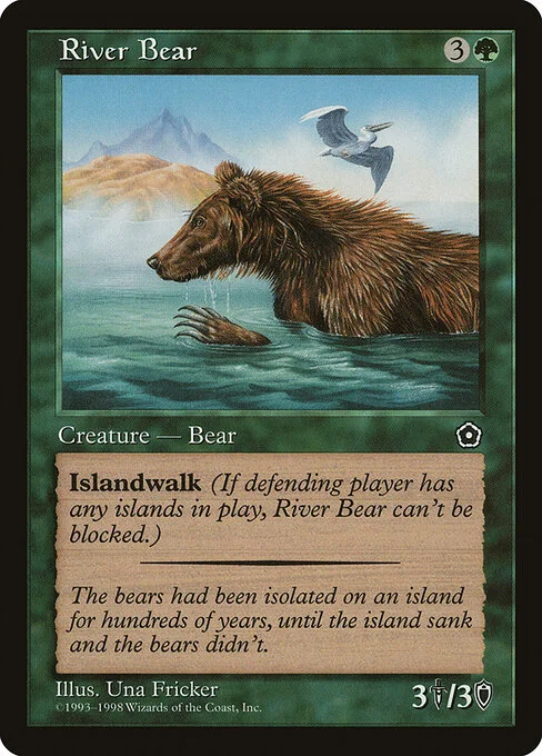 River Bear, carta Magic di tipo Creature — Bear illustrata da Una Fricker