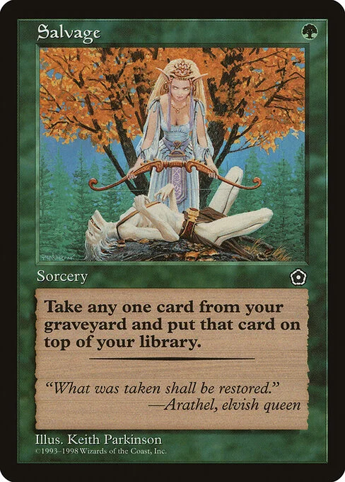 Salvage, carta Magic di tipo Sorcery illustrata da Keith Parkinson