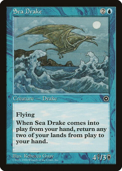 Sea Drake, carta Magic di tipo Creature — Drake illustrata da Rebecca Guay