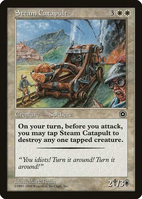 Steam Catapult, carta Magic di tipo Creature — Human Soldier illustrata da Mark Tedin