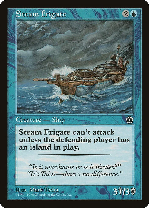 Steam Frigate, carta Magic di tipo Creature — Human Pirate illustrata da Mark Tedin