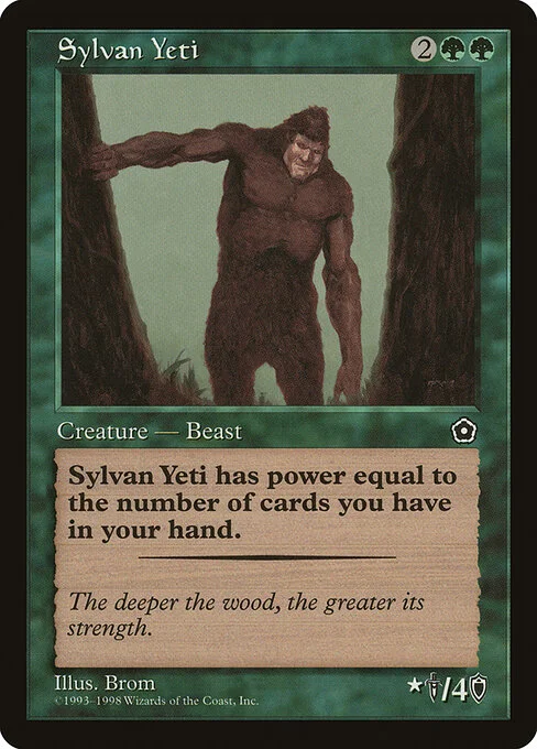 Sylvan Yeti, carta Magic di tipo Creature — Yeti illustrata da Brom
