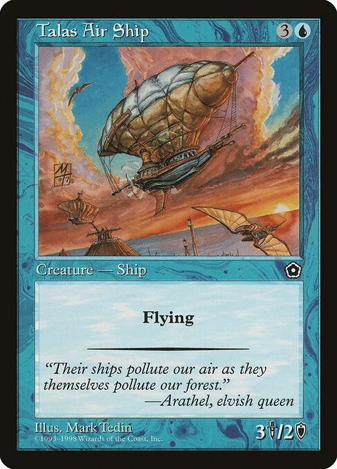 Talas Air Ship, carta Magic di tipo Creature — Human Pirate illustrata da Mark Tedin