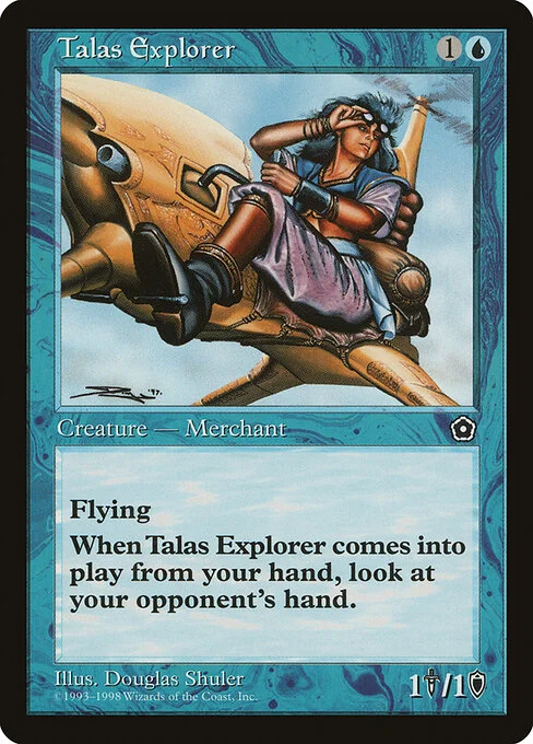 Talas Explorer, carta Magic di tipo Creature — Human Pirate Scout illustrata da Douglas Shuler