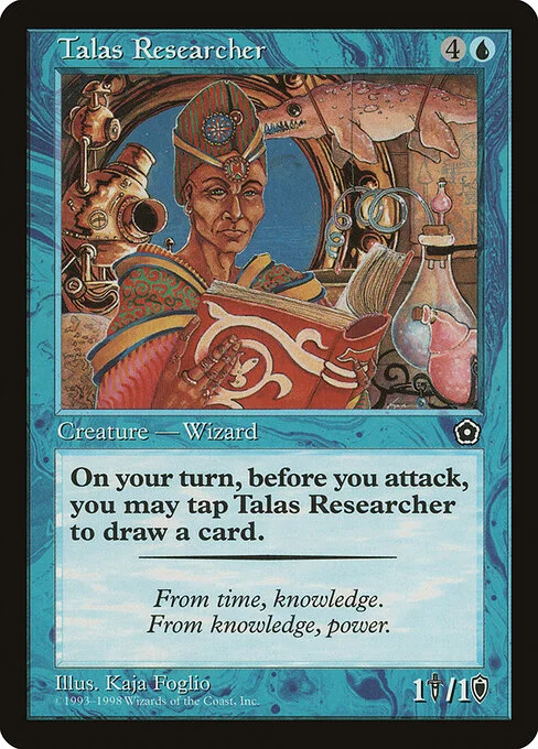 Talas Researcher, carta Magic di tipo Creature — Human Pirate Wizard illustrata da Kaja Foglio