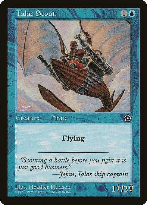Talas Scout, carta Magic di tipo Creature — Human Pirate Scout illustrata da Heather Hudson