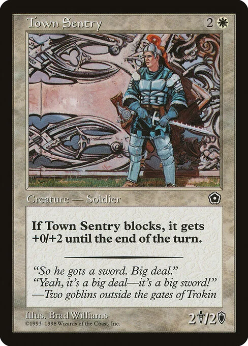 Town Sentry, carta Magic di tipo Creature — Human Soldier illustrata da Bradley Williams