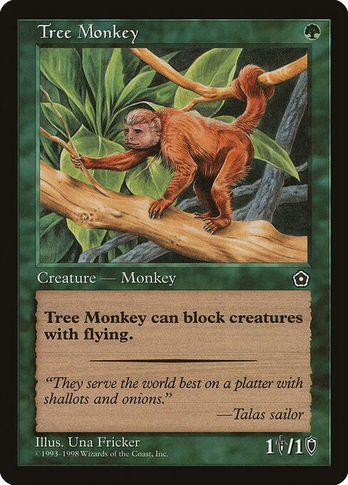 Tree Monkey, carta Magic di tipo Creature — Monkey illustrata da Una Fricker