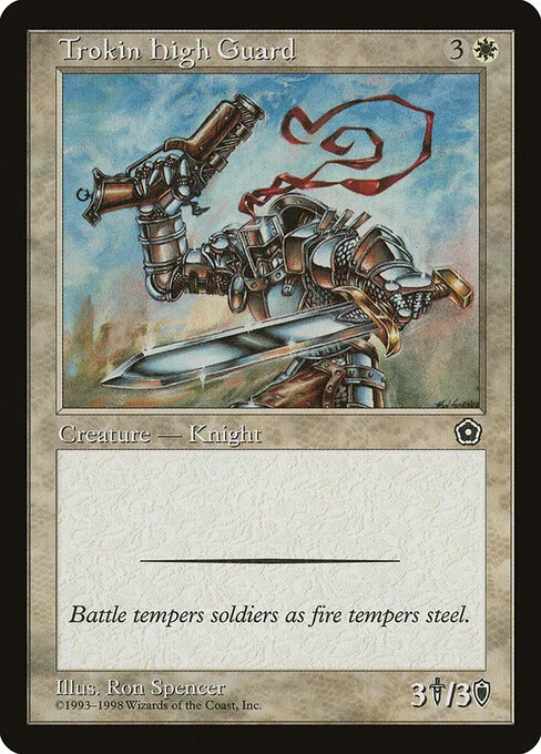 Trokin High Guard, carta Magic di tipo Creature — Human Knight illustrata da Ron Spencer