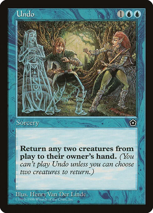 Undo, carta Magic di tipo Sorcery illustrata da Henry Van Der Linde