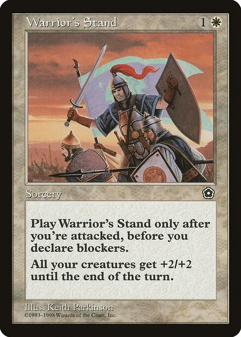 Warrior's Stand, carta Magic di tipo Instant illustrata da Keith Parkinson