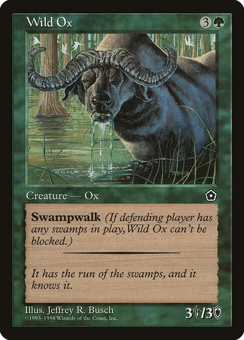 Wild Ox, carta Magic di tipo Creature — Ox illustrata da Jeffrey R. Busch