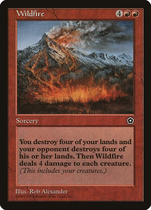 Wildfire, carta Magic di tipo Sorcery illustrata da Rob Alexander