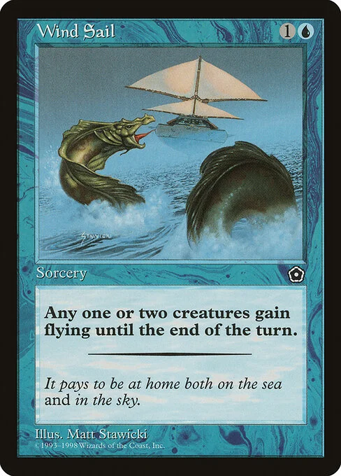 Wind Sail, carta Magic di tipo Sorcery illustrata da Matt Stawicki