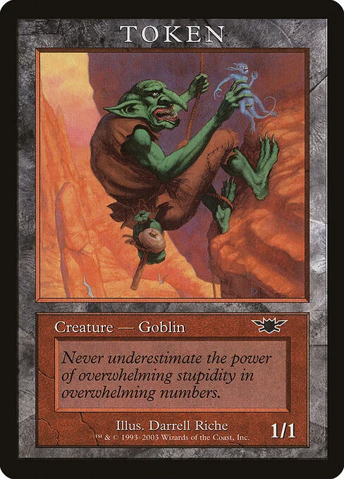 Goblin, carta Magic di tipo Token Creature — Goblin illustrata da Darrell Riche